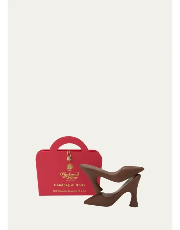 Mini Handbag & Heels Chocolate Shoes