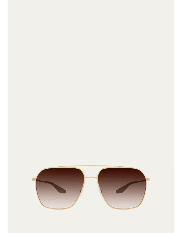 Rizzo Aviator Sunglasses With Gradient Lenses And Adjustable Nose Pads