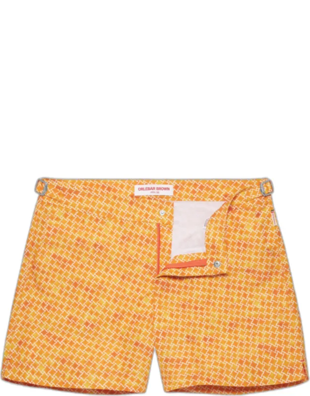 Shorter-length Geo Print Swim Shorts