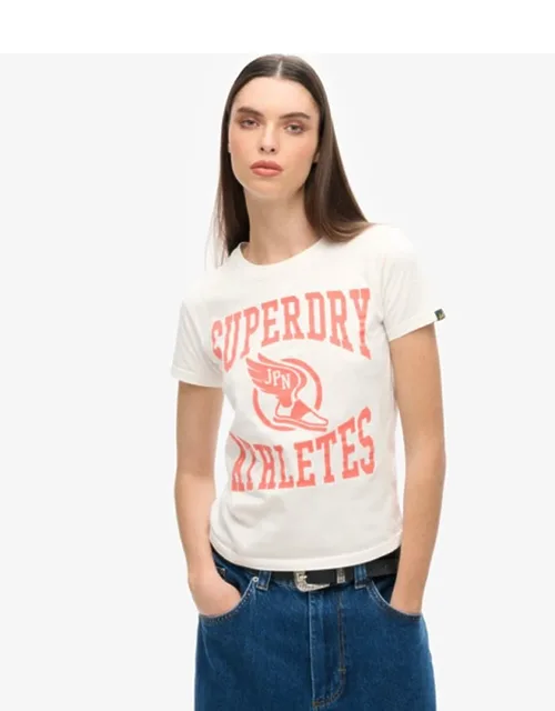 Varsity Flocked Fitted T-shirt