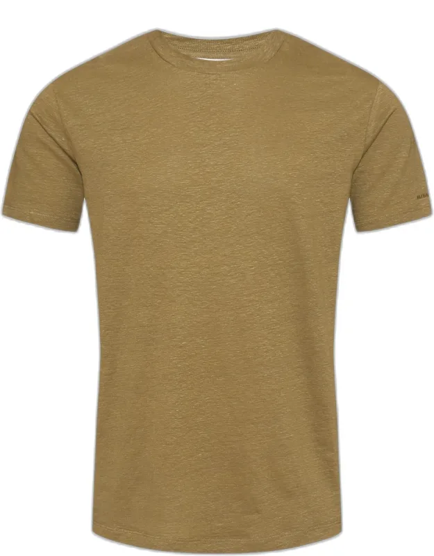 Orlebar Brown Easy Fit Stretch T-shirt - Lightweight Linen Fabric, Classic Crew Neck