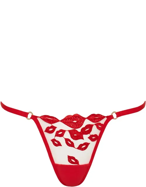 Embroidered Thong