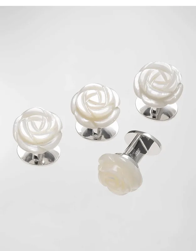Mother-of-pearl Rose Shirt Studs