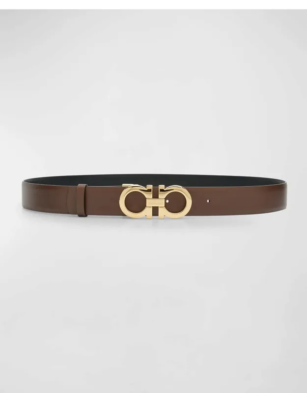 Reversible Leather & Brass Belt