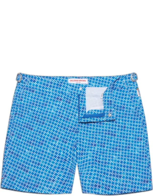 Mid-length Geo Print Swim Shorts