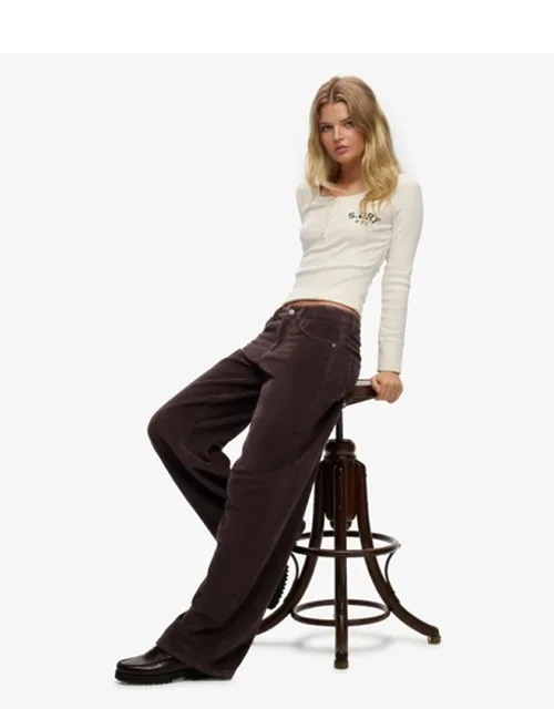 Mid Rise Baggy Jumbo Cord Pants