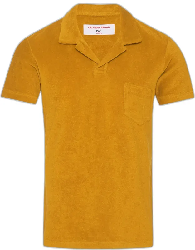Tailored Fit Cotton Towelling Resort Polo Shirt