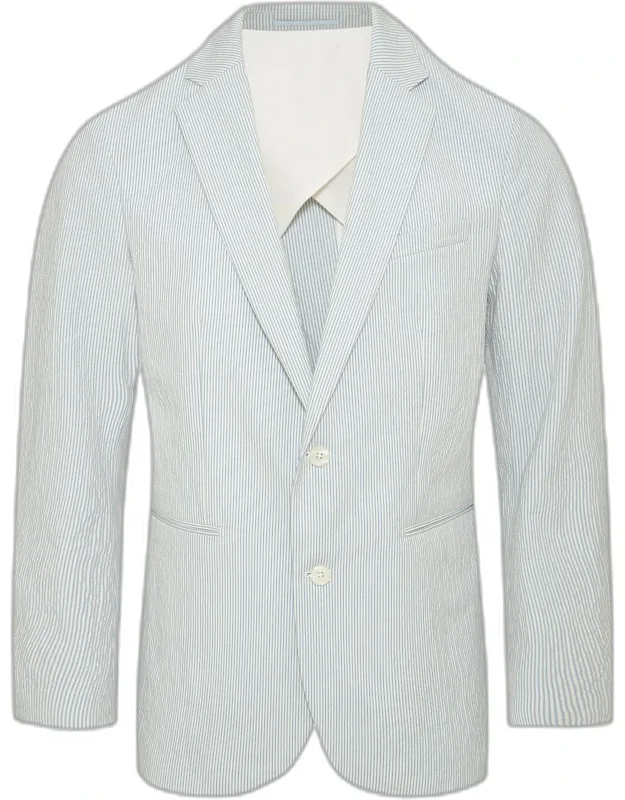 Tailored Fit Two-button Italian Seersucker Blazer