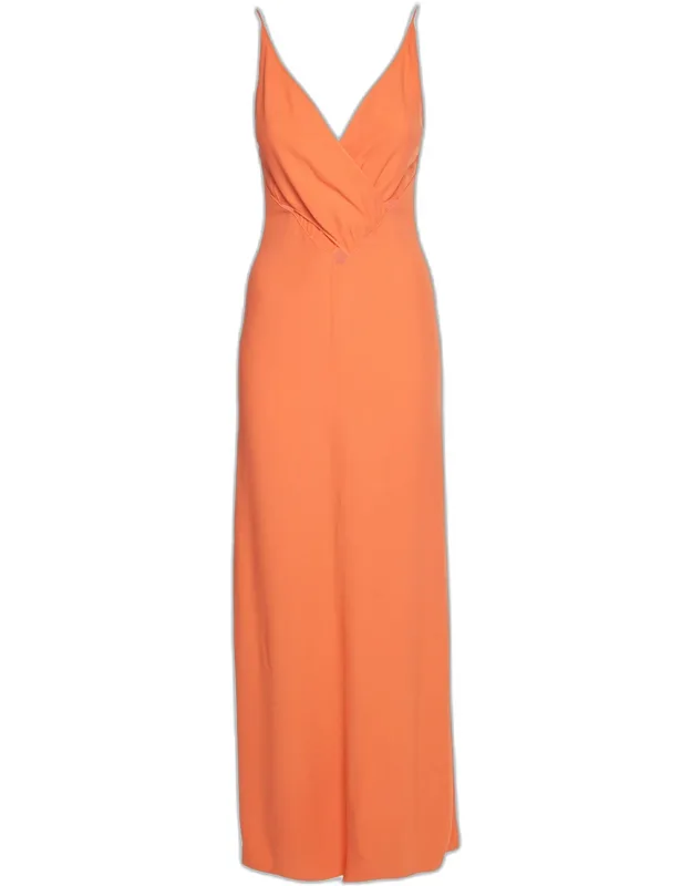 Crepe Cut-out Maxi Dress