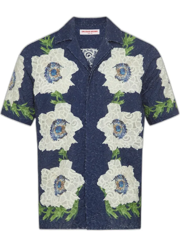 Relaxed Fit Capri Collar Broderie Anglaise Shirt