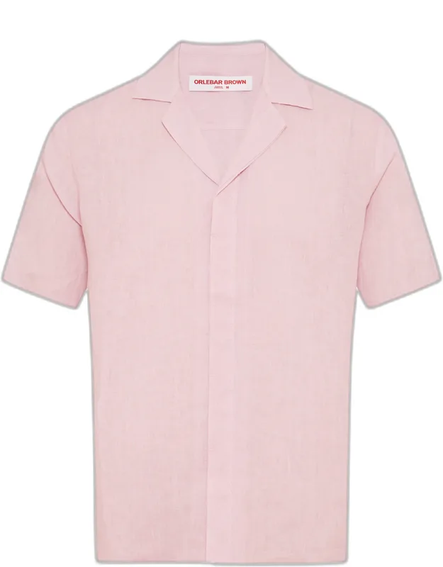 Relaxed Fit Linen Capri Collar Shirt