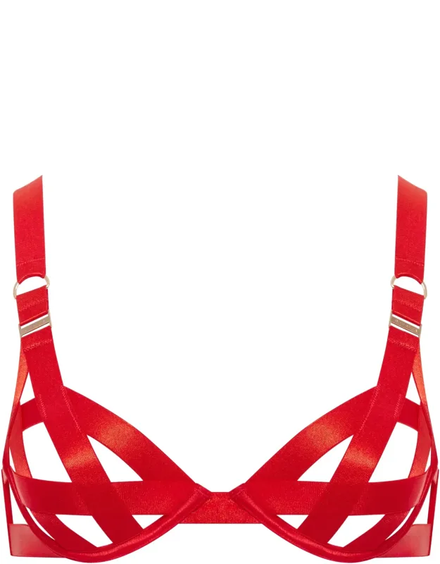 Ariana Satin Strappy Bra