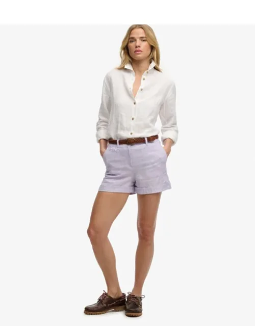 Mid Rise Linen Shorts