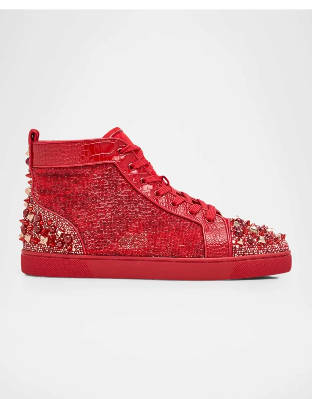 Supertracks Sequin Multi-spike High-top Sneakers