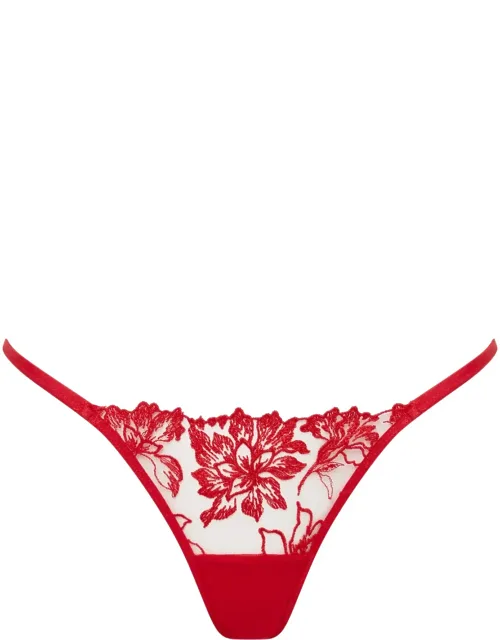 Embroidered Thong