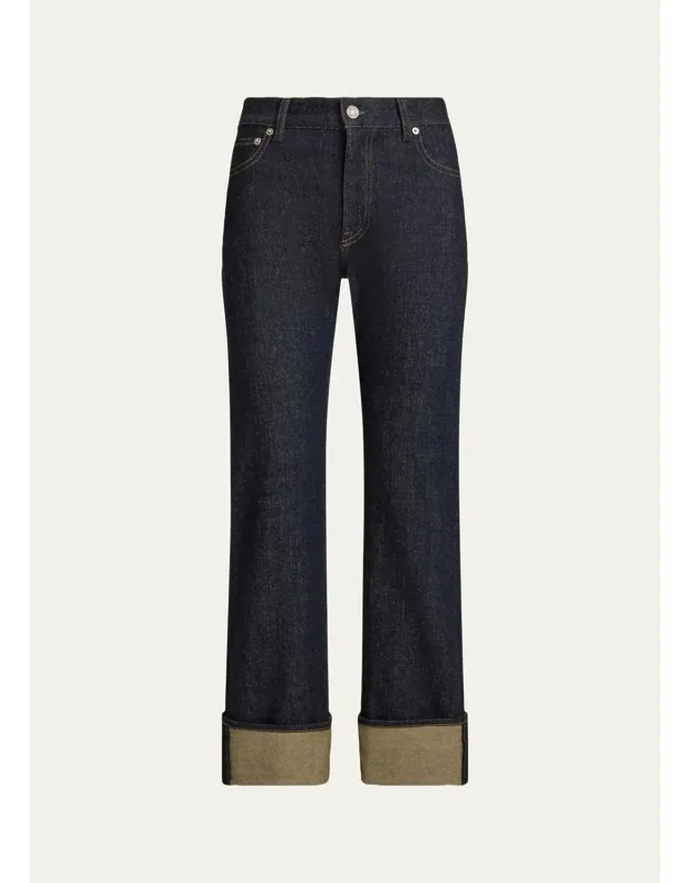 Cuffed Slim Jeans