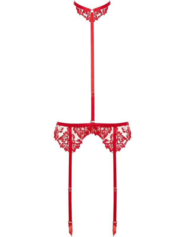 Garter Belt Harness With Detachable Collar