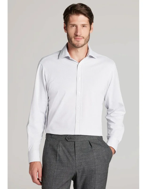 Tailored Fit Micro Dot Pique Dress Shirt