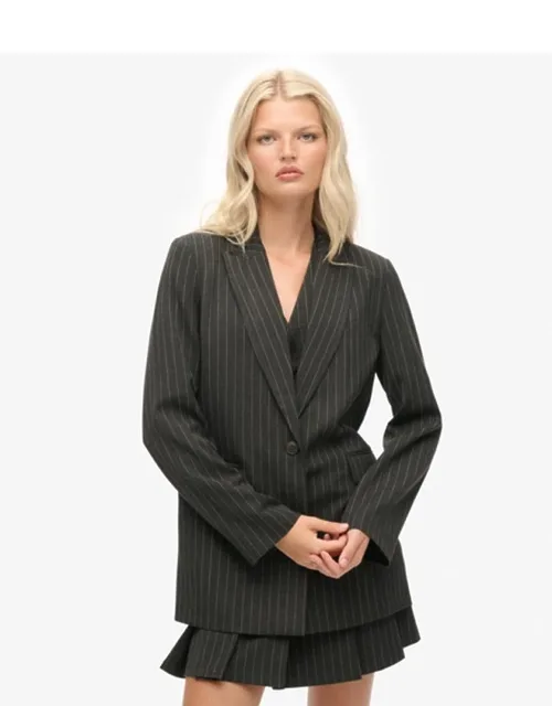 Pinstripe Boyfriend Blazer