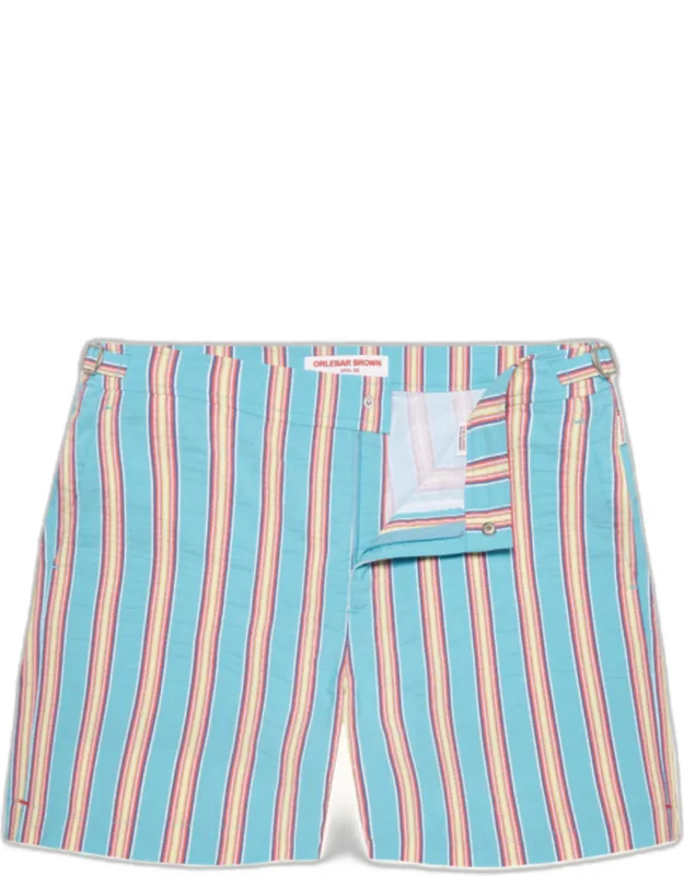 Mid-length Deckchair Stripe Swim Shorts
