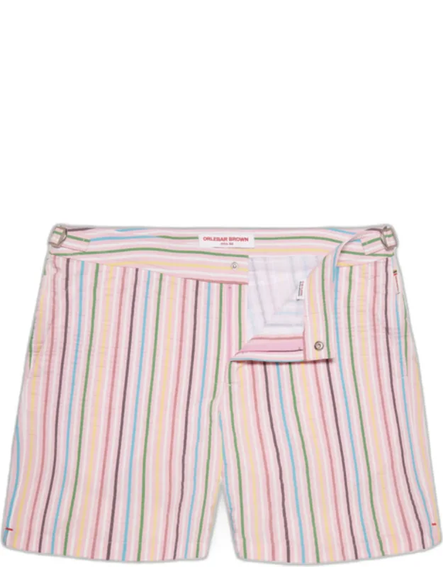Mid-length Deckchair Stripe Swim Shorts