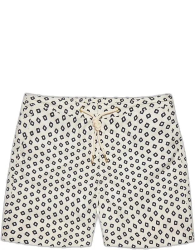 Mid-length Lumina Print Drawcord Swim Shorts