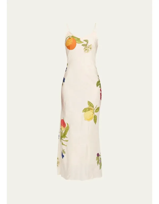 Fruit Bias-cut Slip Dress