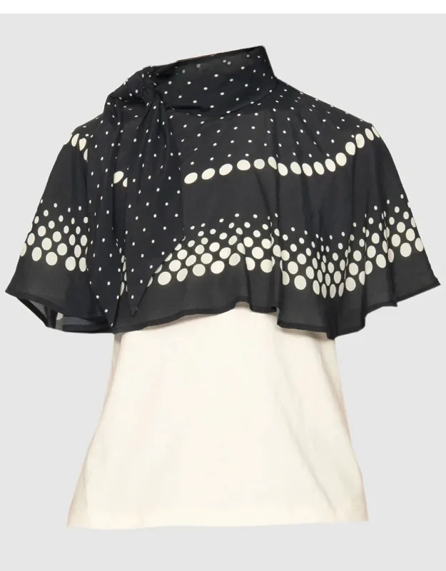 Polka Print Cape T-shirt