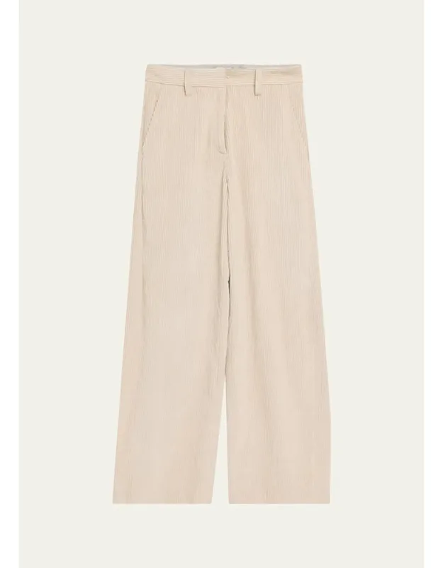 Corduroy Wide-leg Trousers
