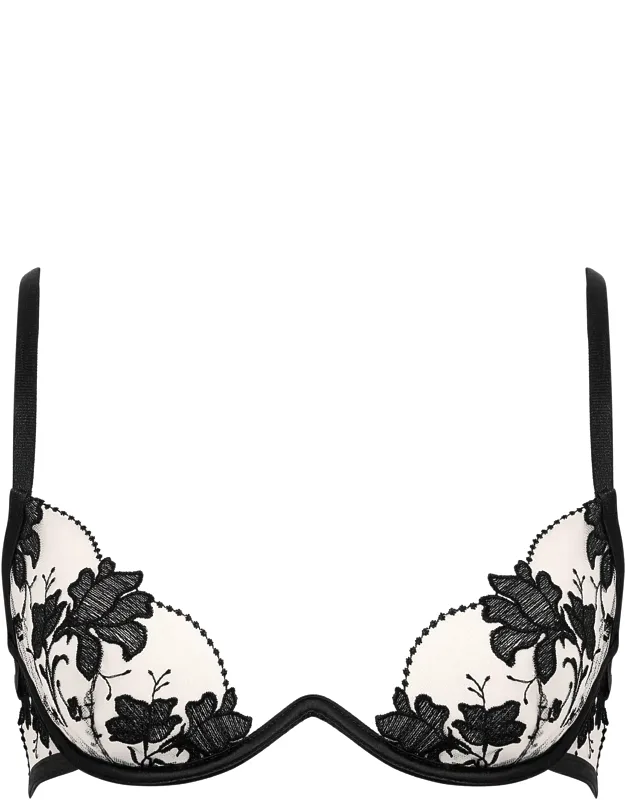 Embroidered Sheer Bra