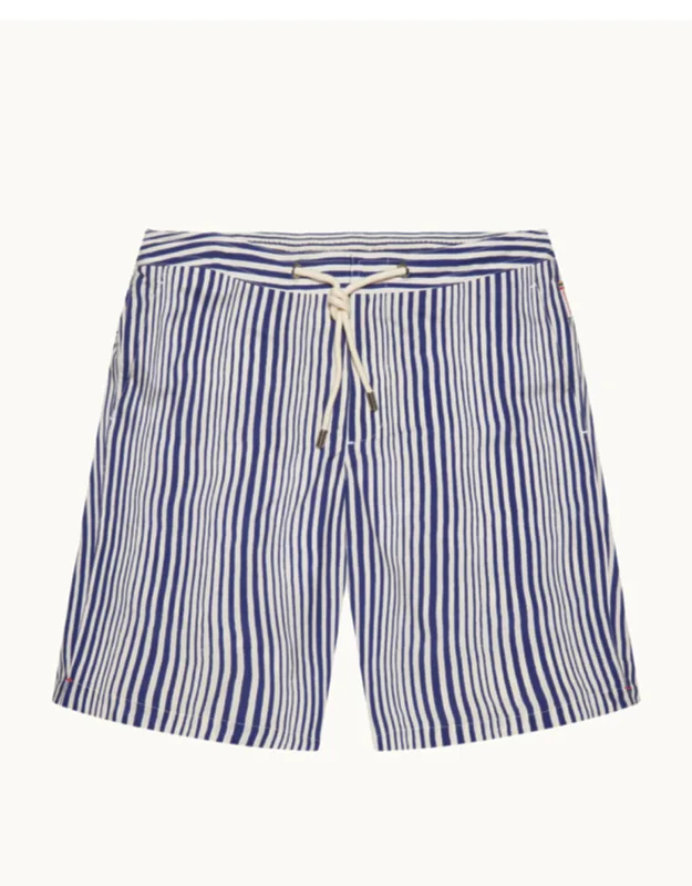 Longest-length Shore Stripe Drawcord Swim Shorts