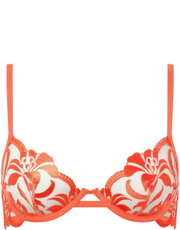 Floral Embroidered Bra
