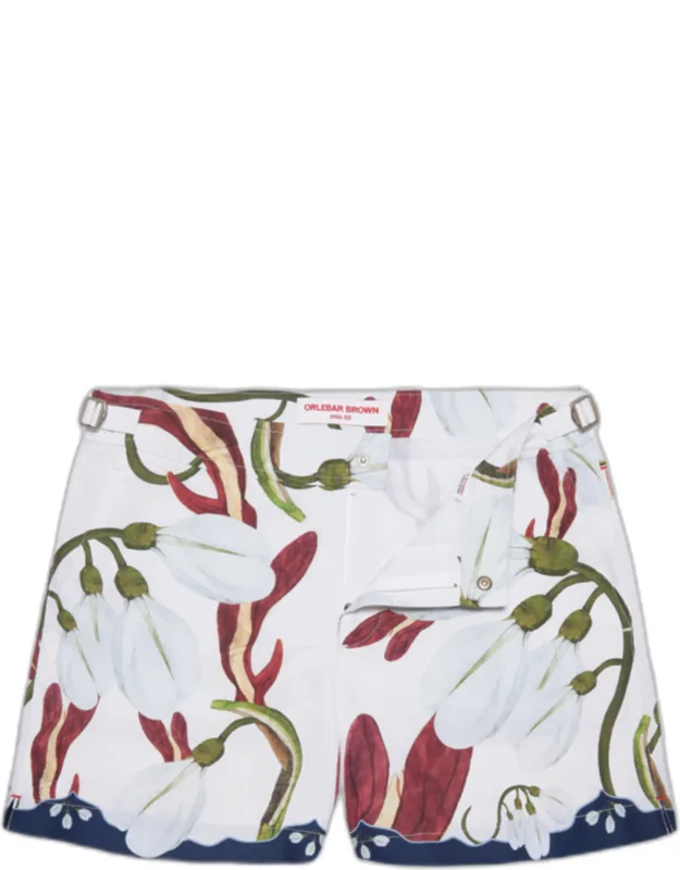 Shorter-length Orchis Print Swim Shorts