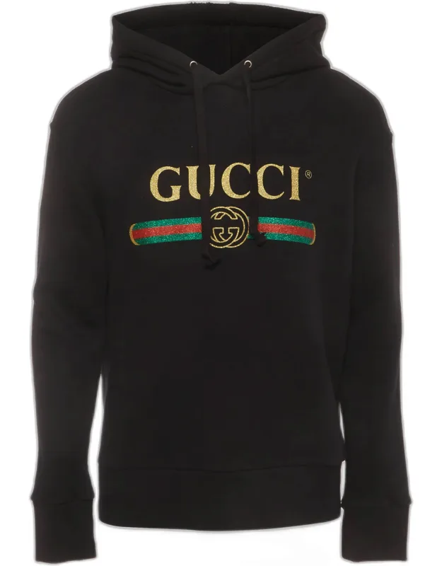 Wolf Appliqué Distressed Cotton Knit Hoodie