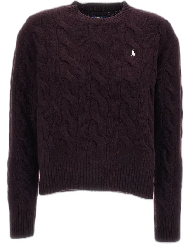 Braided Turtleneck Pullover