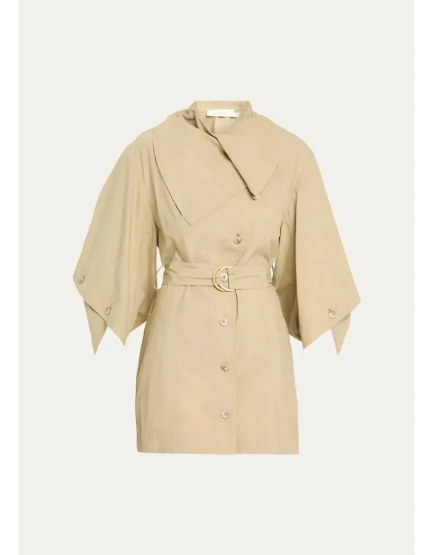 Utility Cotton Belted Mini Dress