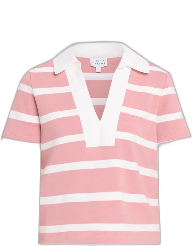 Stripe V-neck Top