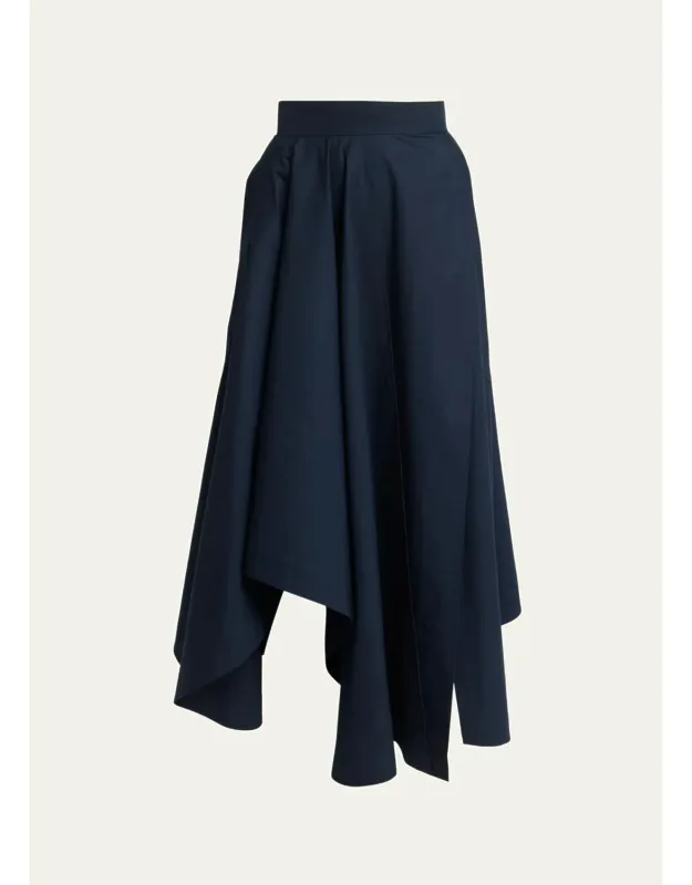 Asymmetric Handkerchief Midi Flare Skirt