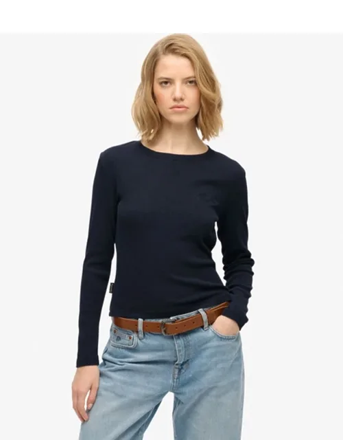 Athletic Essentials Logo Garment Dyed Ribbed Top