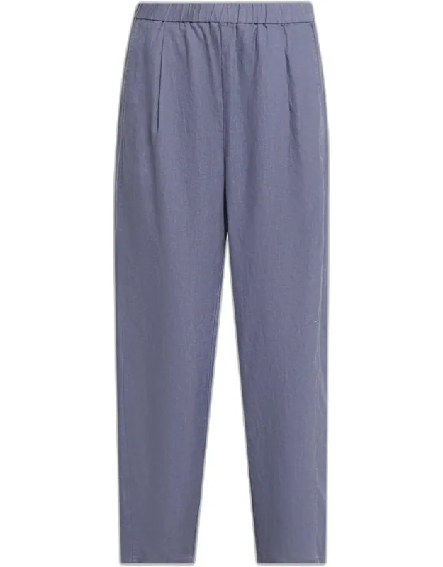 Cropped Organic Linen Lantern Pants