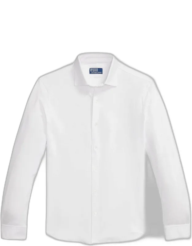 Micro Piqué-knit Cotton Shirt