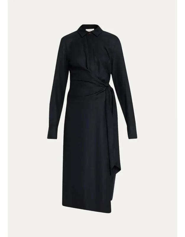 Wrap Midi Shirtdress
