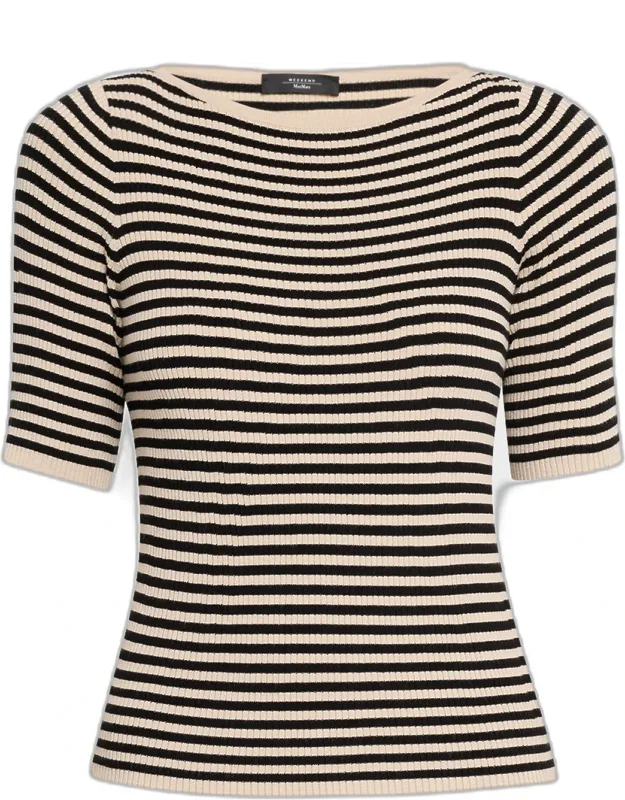 Striped Rib Knit Top