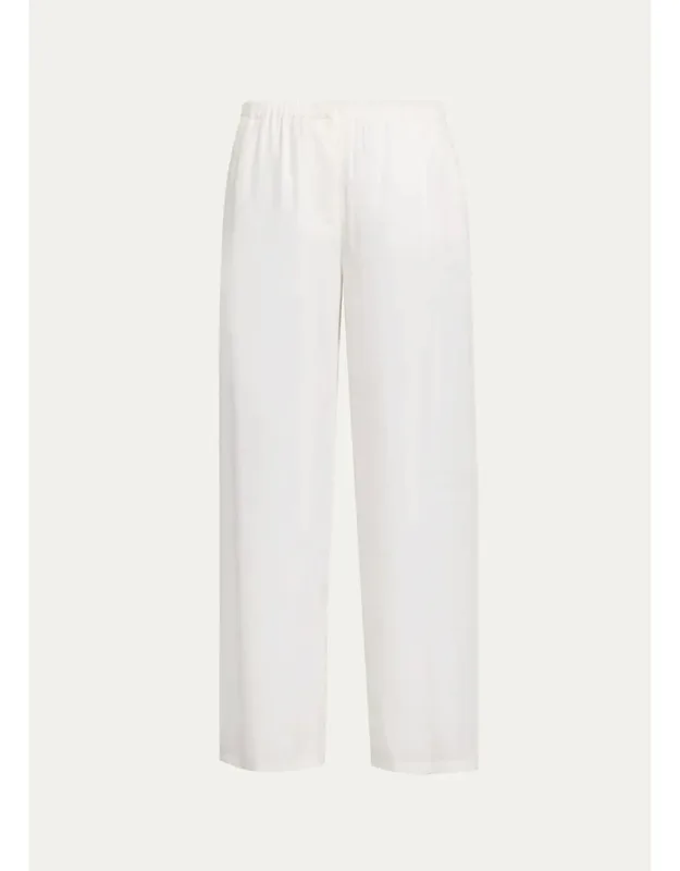 Flowy Silk Twill Pants