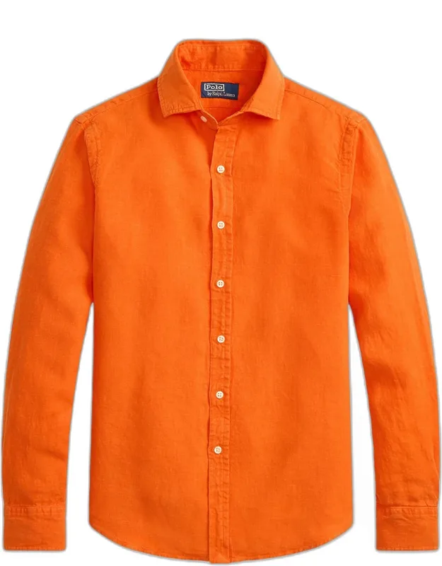 Slub Linen Button-down Shirt