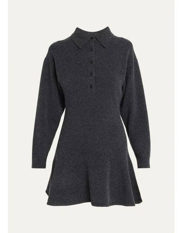 Wool-blend Polo Mini Dress