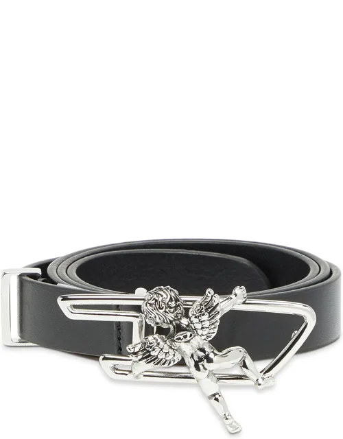 2cm Leather Belt With Cherub D Outline Buckle
