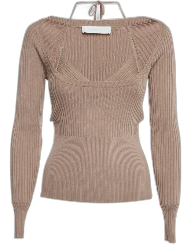 Rib Knit Scoop Neck Jumper
