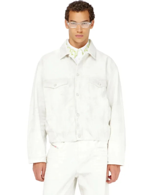 Elasticated Trucker Jacket In Denim