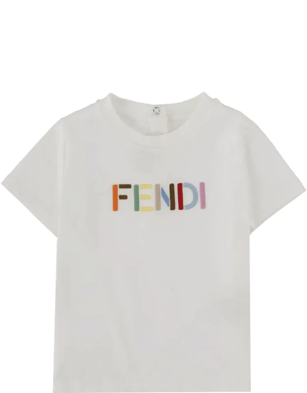 T-shirt With Multicolor Logo